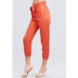 Shinestar Cropped Pocketed Joggers Small